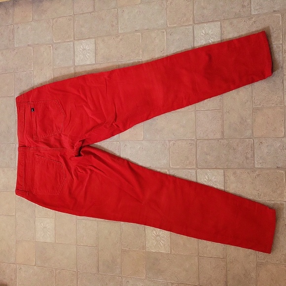 Red Corduroy Skinny Pants - Picture 2 of 4